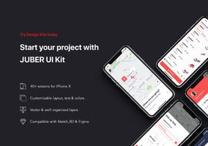 JUBER - Car booking UI Kit for FIGMA