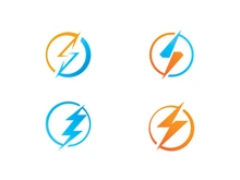 Lightning , Flash logo Template vector icon