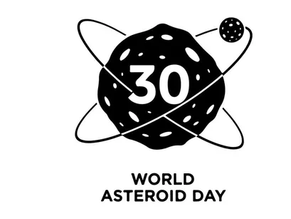 World Asteroid Day 30th anniversary vector illustration