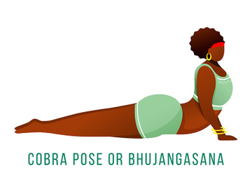 Cobra pose flat vector illustration preview picture
