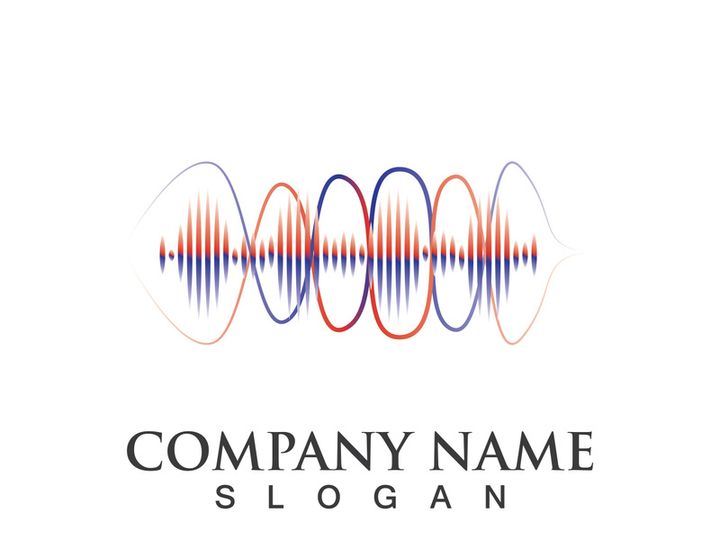 Sound waves vector illustration design template