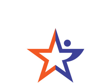 People star logo design to achieve a success or dream. preview picture