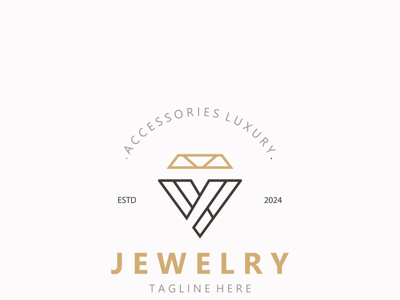 Jewelry Logo Template Design, diamond shop, accessories fashion Design, simple icon