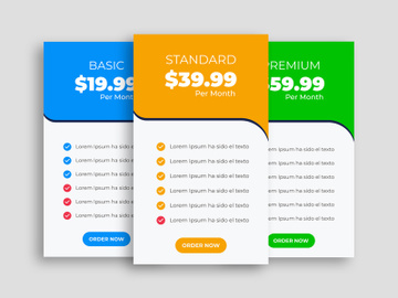 Pricing Table UI Elements Design Ver-1 preview picture
