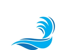 Wave beach vector illustration design logo