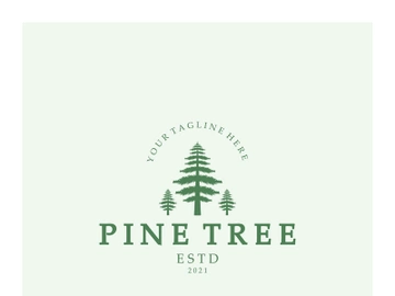 simple pine or fir tree logo,evergreen.for pine forest,adventurers,camping,nature,badges and business.vector preview picture
