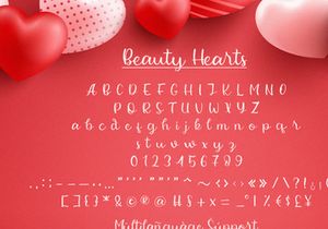 Beauty Hearts - Modern Calligraphy Font