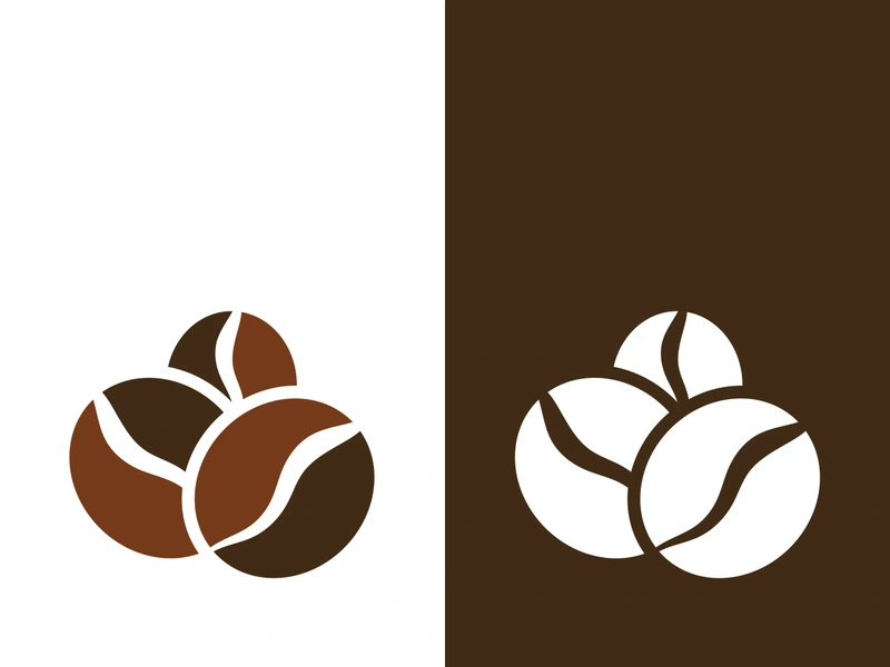 Coffee bean icon vector illustration template
