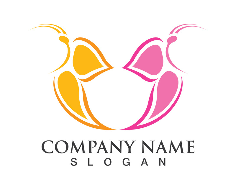 Butterfly logo template symbol vector icon design