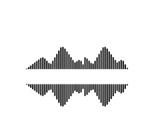 Sound waves vector illustration design template