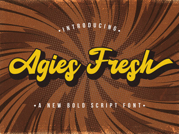 Agies Fresh - Retro Bold Script Font preview picture