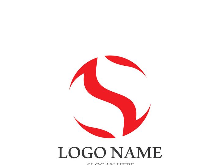 S letter creative icon logo design elegant vector illustration