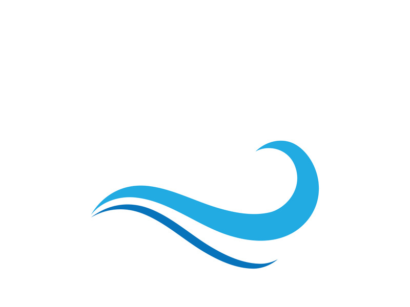 Sea wave logo ocean storm tide waves wavy river vector image