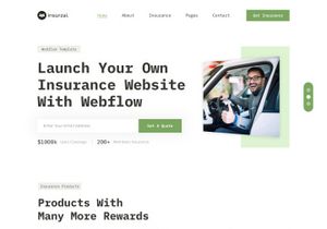 insurance company landing page.