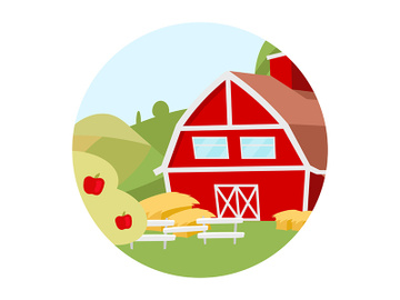 Farmhouse flat concept icon preview picture