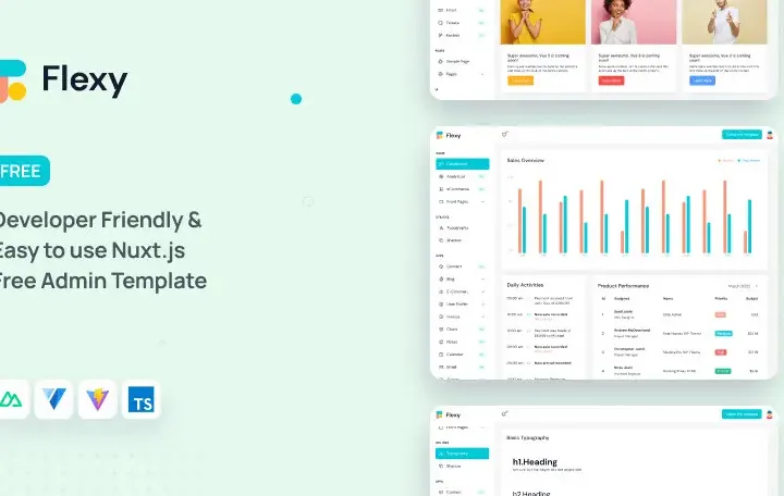 Flexy Free Nuxtjs Admin Template