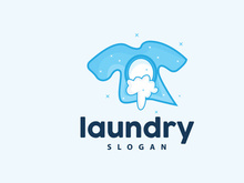 Laundry Logo, Cleaning Washing Vector