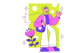 4 Modern Hijabi Lifestyle Illustration