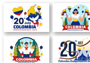 10 Colombia Independence Day Illustration