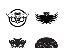 Owl logo icon design animal and simple business abstract vector