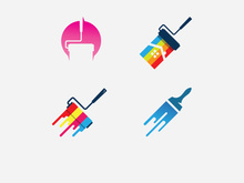 Paint logo business vector icon