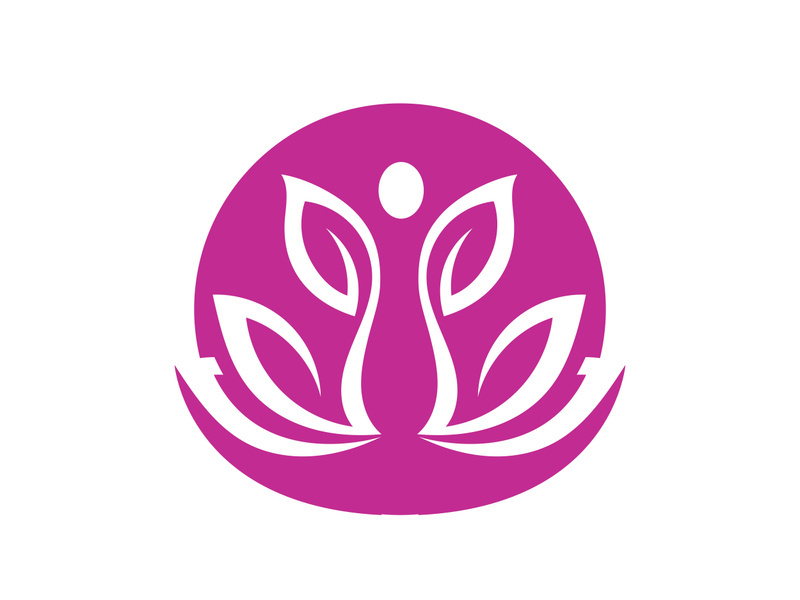 Lotus flower health meditation logo symbol