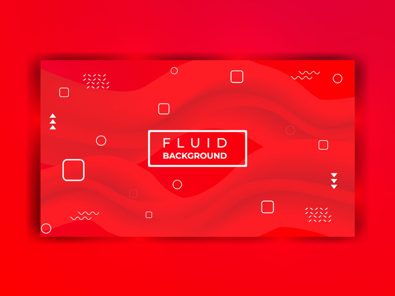 Modern Abstract Red Fluid Background Template