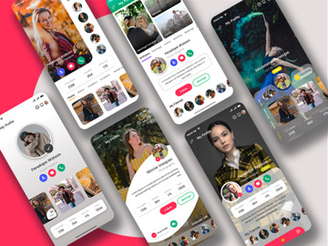 Multi Service User Profile Mobile app UI Kit II preview picture
