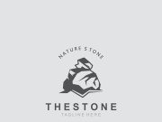 Stone logo template design simple elegant product brand natural element