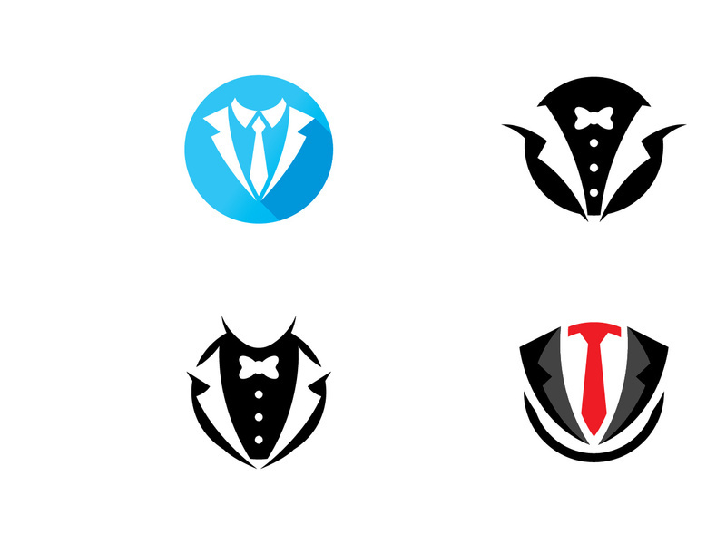 Tuxedo man logo and symbols template