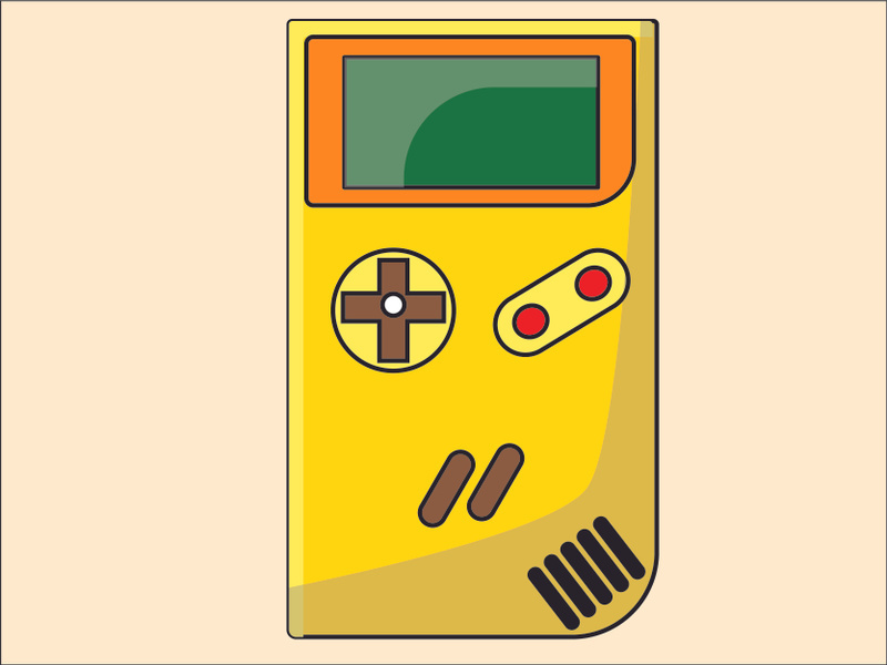 Flat Design Gaming Icon in Adobe Illustrator