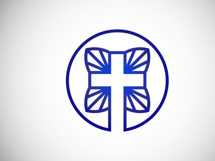 Church logo. Christian sign symbols. The Cross of Jesus