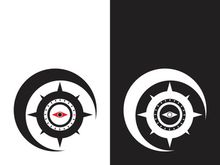 Compass logo template vector icon illustration design