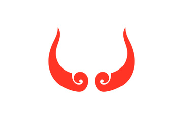 Devil horn red logo icon preview picture