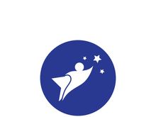 People star logo design to achieve a success or dream.