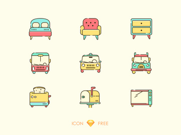 Sketch Icons - free pack preview picture