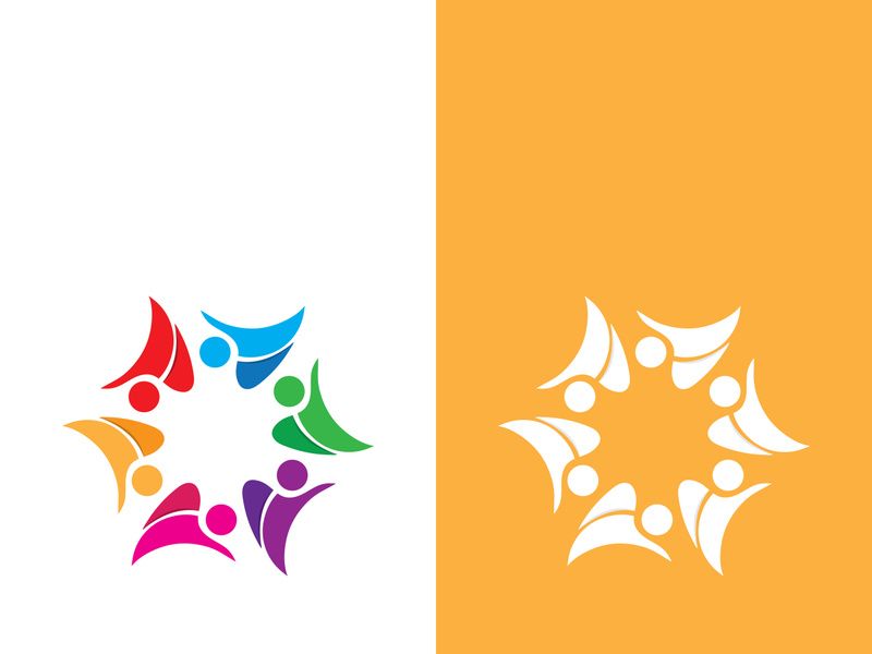 Community, network and social icon design template