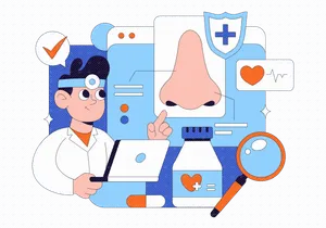 10 Otorhinolaryngologist Vector Illustration