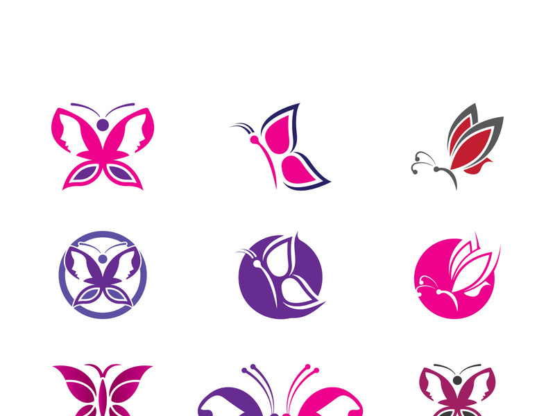 Butterfly logo icon vector design illustration
