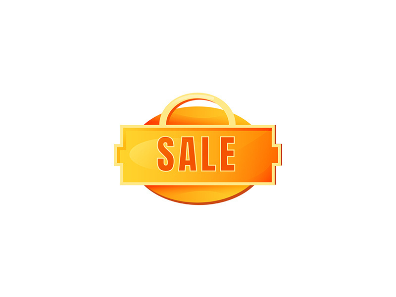 Sale yellow vector board sign illustration