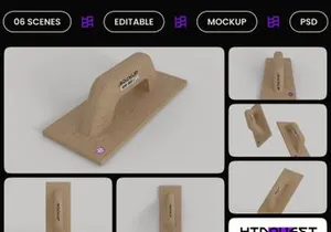 Wooden Handle Trowel Mockup