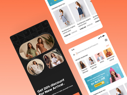 Fashion Shop Mobile App UI Screen V.1