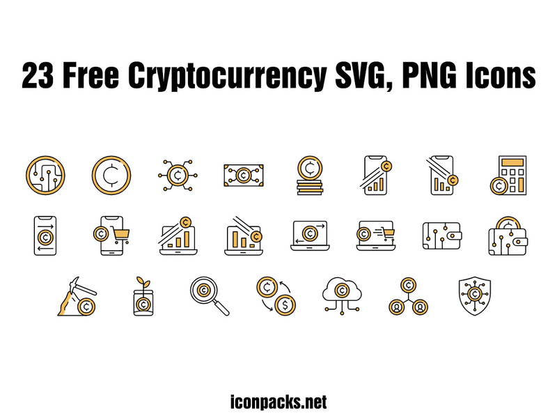 23 Free Cryptocurrency Icons