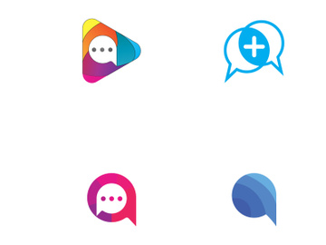 Creative design of chat room abstract logo or chat bubble. preview picture