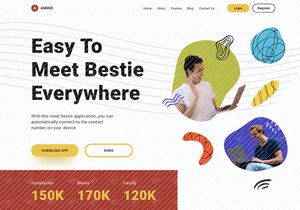 Amigo - Hero Meet Online Landing Page