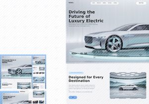 Luxury Electric Car Website UI Design | Futuristic Landing Page
