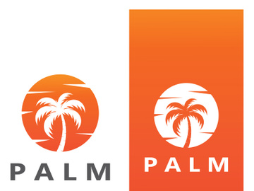 Unique and modern arabian palm tree logo design. preview picture