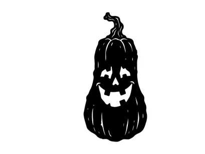 Halloween Jack-o'-lantern with spooky face and candlelight glow