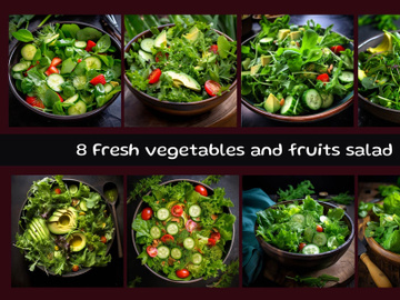 Fresh vegetables and fruits salad preview picture