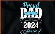 proud dad of a 2024 senior! t shirt Design